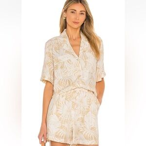ANINE BING Austin Top Blouse Shirt Hawaiian Palm Print NEW
